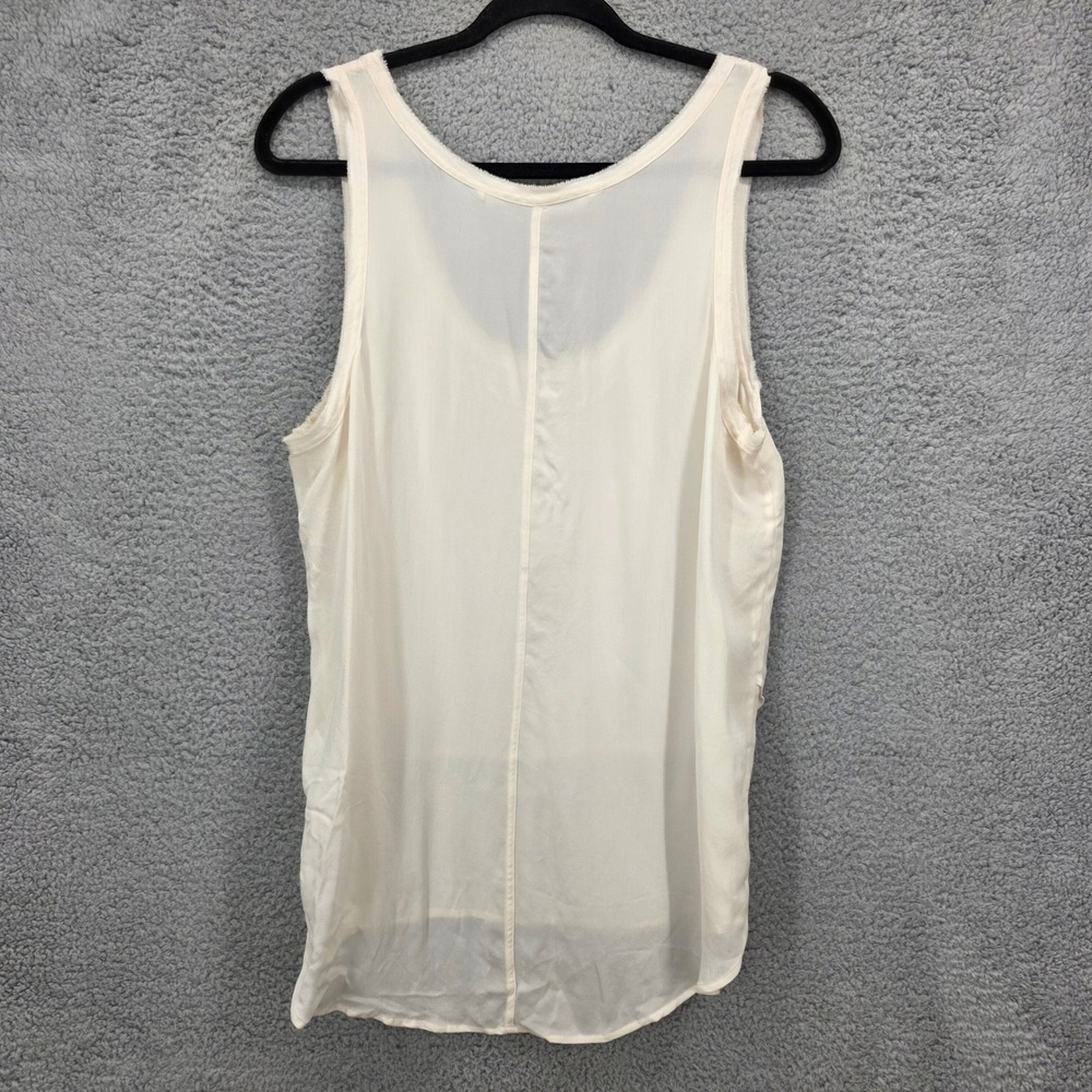 Veronica Beard Women's Size 12‎ Silk Tank Top Layered Sleeveless Blouse Ivory - Picture 10 of 11